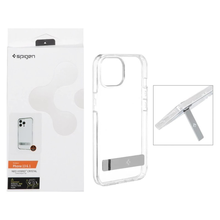 قاب اورجینال Spigen استند آلومینیومی شفاف Apple iPhone 13 / iPhone 14