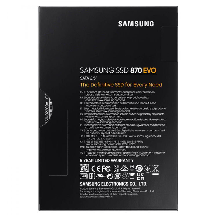 اس اس دی اینترنال سامسونگ 870EVO ظرفیت 250GB