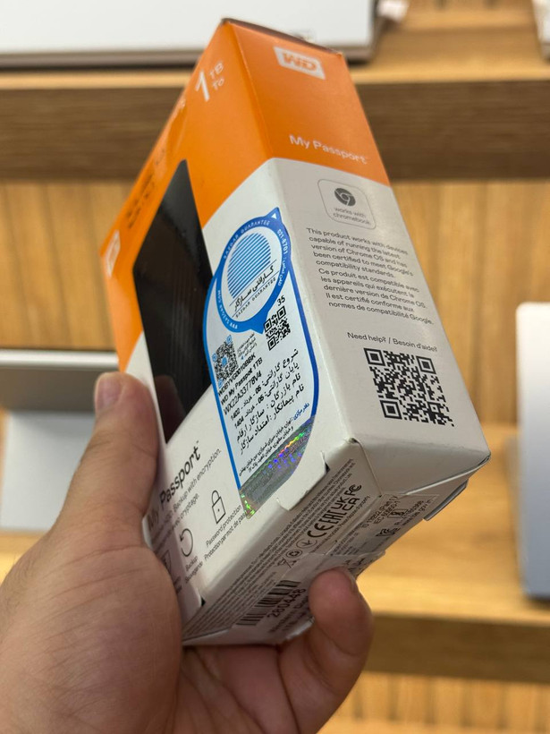 هارد اکسترنال وسترن دیجیتال مدل My Passport ظرفیت 1 ترابایت - کم کارکرد (سلامت 100 درصد)